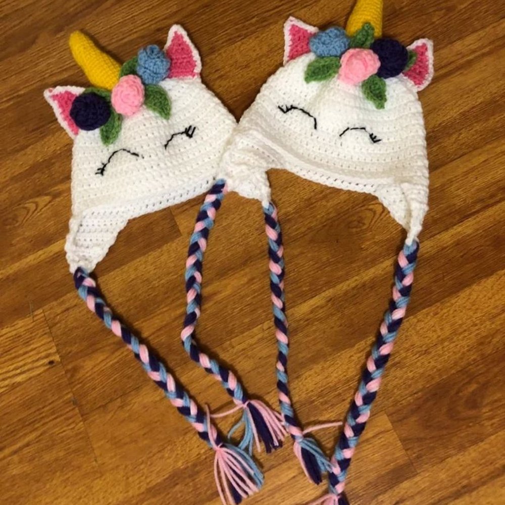 Crochet Unicorn Beanie - Crochet Unicorn Hat - Crochet Hat